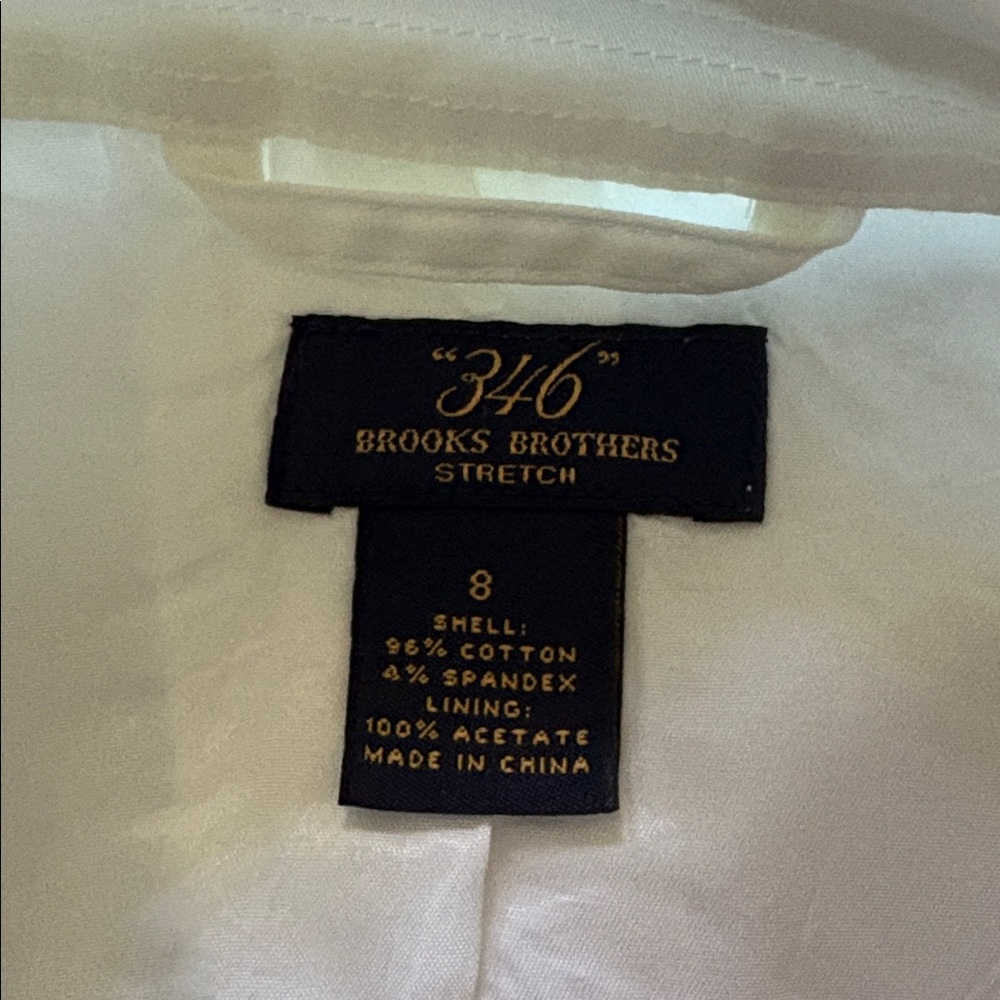 Brooks Brothers Cream Double-Breasted Trench Coat - Picture 3 of 8